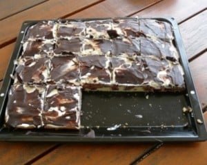 S&uuml;&szlig;e Nanaimo-Riegel Donauwelle mit Cannabis